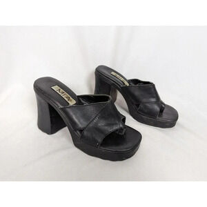 Vintage MIA 90'S Y2K sz. 7M Open Toe Platform Chunky Heels Slides Spice Girls
